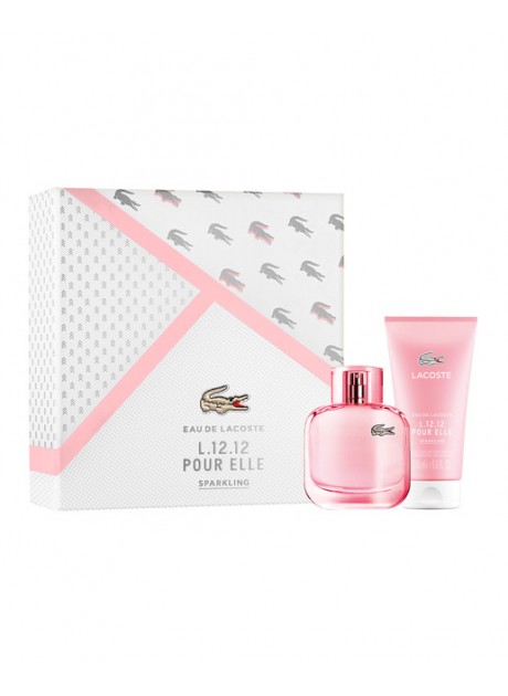 Cofre Lacoste L.12.12 POUR ELLE SPARKLING Femme edt 90 ml+Gel Ducha 150ml