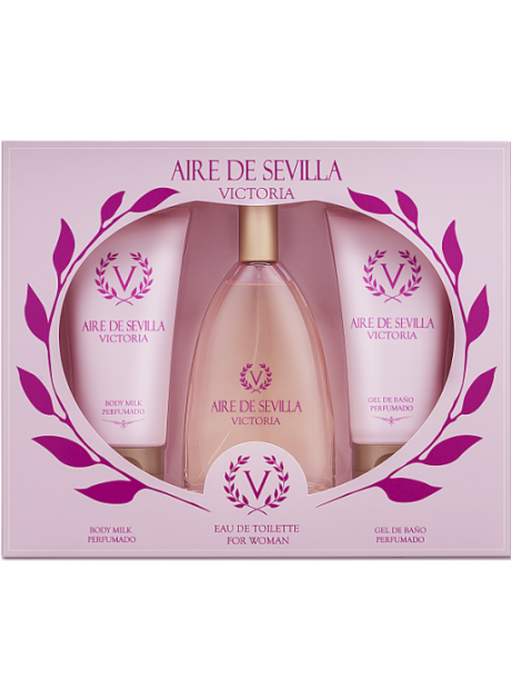 Cofre Aire de Sevilla VICTORIA Woman edt 150ml+Loción Corporal 150ml+Gel de Ducha 150ml