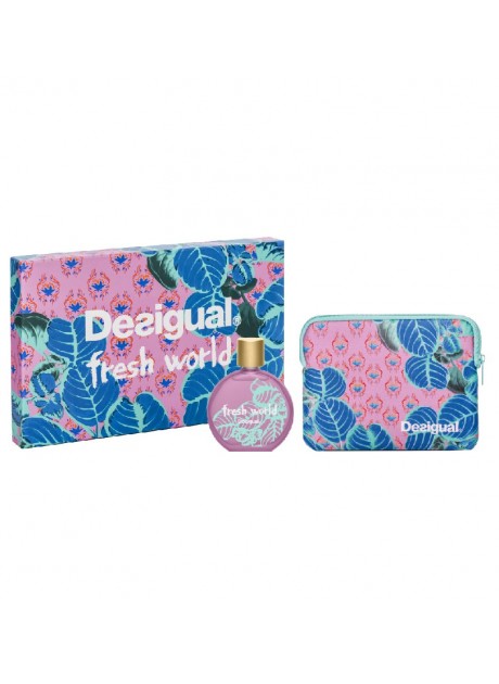Cofre Desigual FRESH WORLD Woman edt 100ml + Neceser