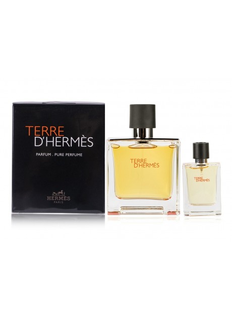 Cofre Hermès TERRE D'HERMÈS Men Parfum 75ml+Mini Vapo 12,5ml