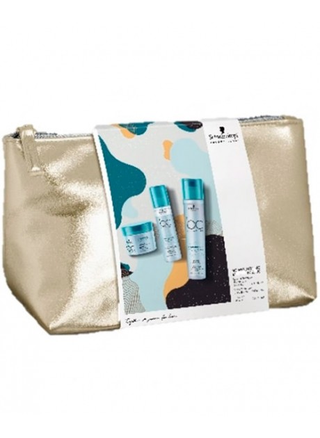 Neceser Schwarzkopf BC MOISTURE KICK Champú Micelar 250ml+Spray Acondicionador 200 ml+Mascarilla 200ml