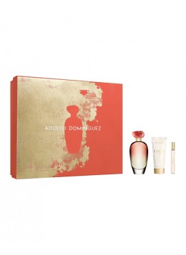 Cofre Adolfo Dominguez ÚNICA CORAL Woman edt 100 ml+Body Lotion 75ml+Mini edt 10ml