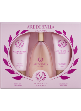 Cofre Aire de Sevilla VICTORIA Woman edt 150ml+Loción Corporal 150ml+Gel de Ducha 150ml