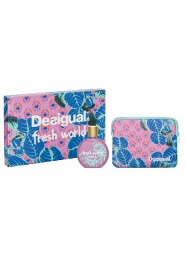 Cofre Desigual FRESH WORLD Woman edt 100ml + Neceser