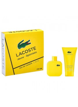 Cofre Lacoste L.12.12 JAUNE OPTIMISTIC edt 100ml+Gel de Ducha 150ml